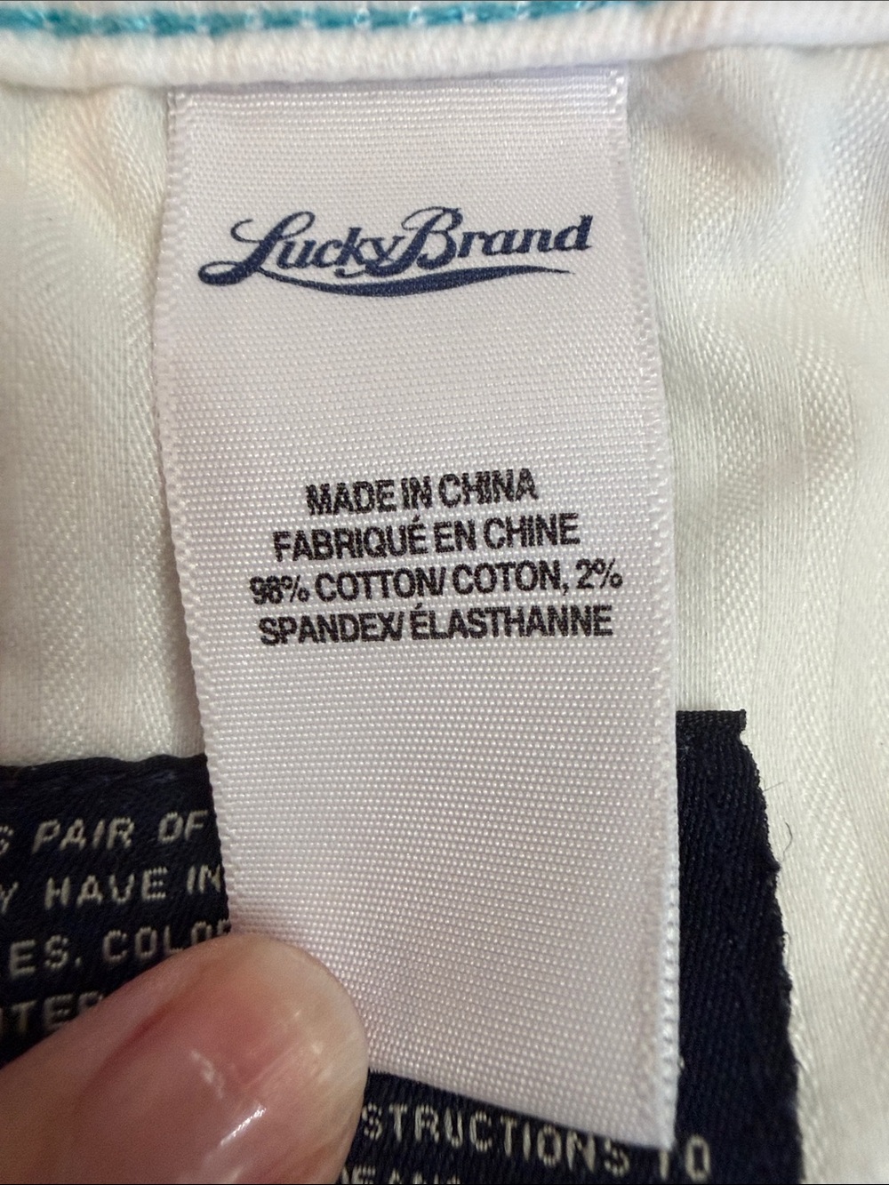 Lucky Brand Sofia Capri White Stretch Jeans Size 14/32 - Picture 7 of 9